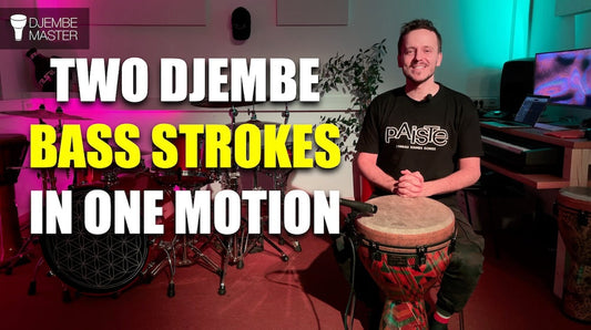 Two Djembe Bass Strokes in One Motion