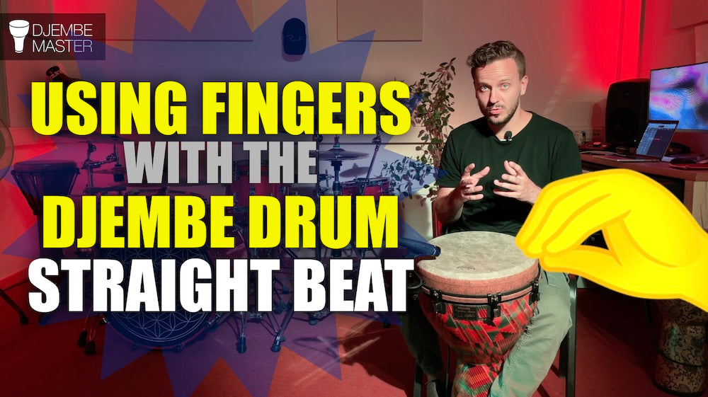 Using Fingers with the Djembe Drum - Straight Beat